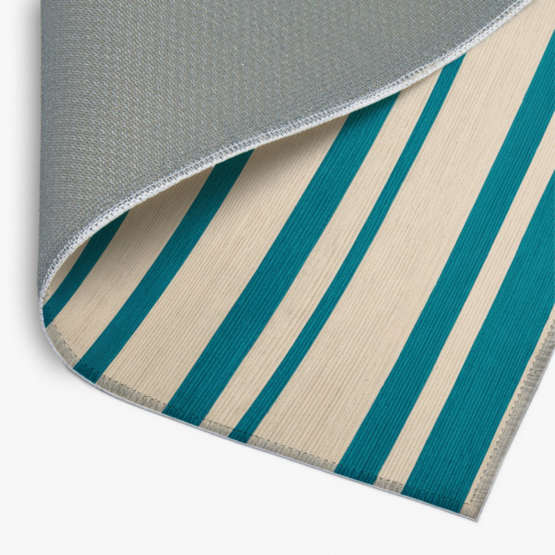 Tapis intérieur / extérieur beige HorizontalStripes, Rectangulaire 8 pi x 10 pi