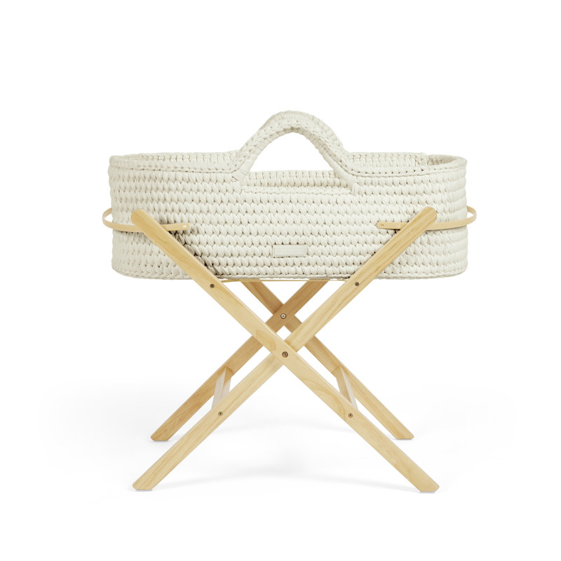 Nova Moses Basket & Pine Stand, Cloud
