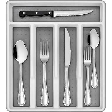 48 Pcs Silverware Set with Serrated Steak Knife - 48 Pcs - Service for 8