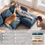Canapé modulaire en L 76 po avec repose-pieds amovible-1503003820-1503003818