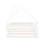 Lit simple au sol en bois, blanc - tête de lit en forme de maison pour lit confortable avec tête de lit attrayante, pin massif et bois massif, chambre chaude-1393091814-1393091817