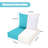 Fade Resistant Outdoor Chair Cushions Set Of 4, 25.6X25.6 Deep Seat Patio Cushions, High Resilience Foam Replacement Patio Chair Cushions Set Of 4 With Removable Cover For Sofa, Adirondack Chair, Sectional,Classic Blue-124950018-124950032