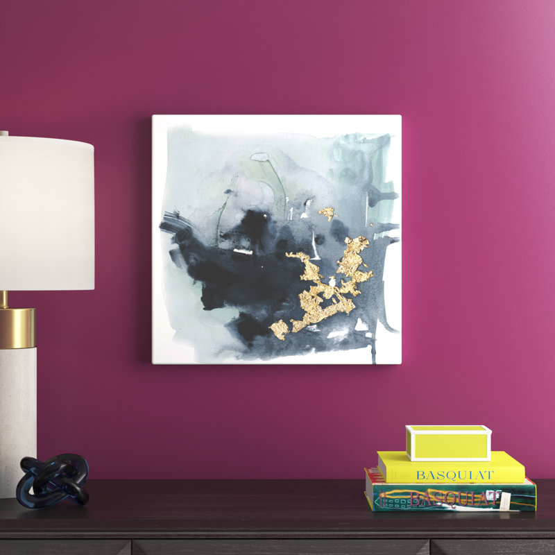 Cerulean & Gold I by Victoria Borges - Print, 51cm H x 51cm W, Paper Print