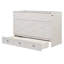 Lit escamotable double pleine grandeur avec grands tiroirs de rangement, lit pliant blanc et peu encombrant-815061293-815061295