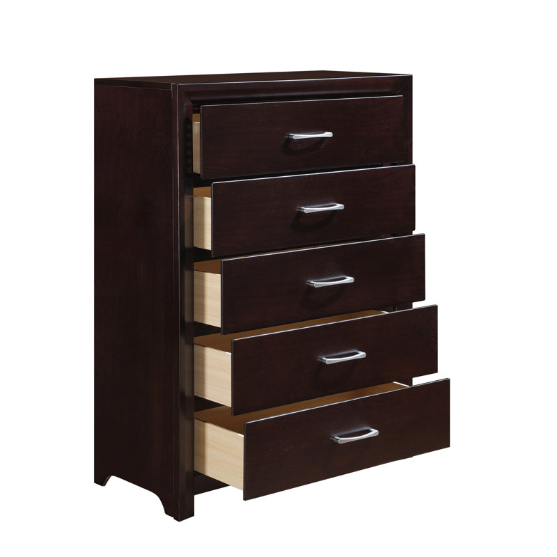 Edina 35.5'' W 5 - Drawer Dresser, Espresso