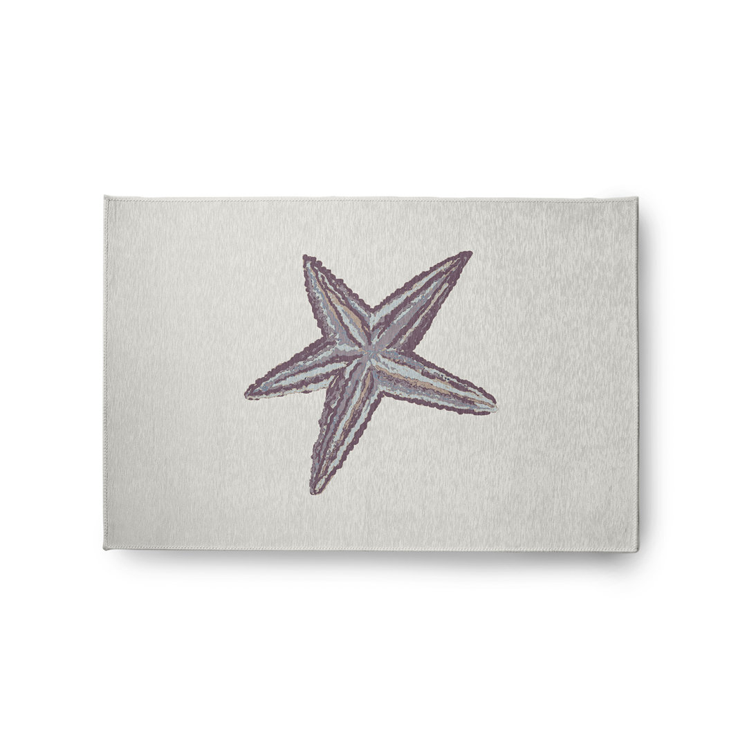 Makoti Animal Print Flatweave Indoor / Outdoor Area Rug in Dusty Purple Rosecliff Heights Rug 