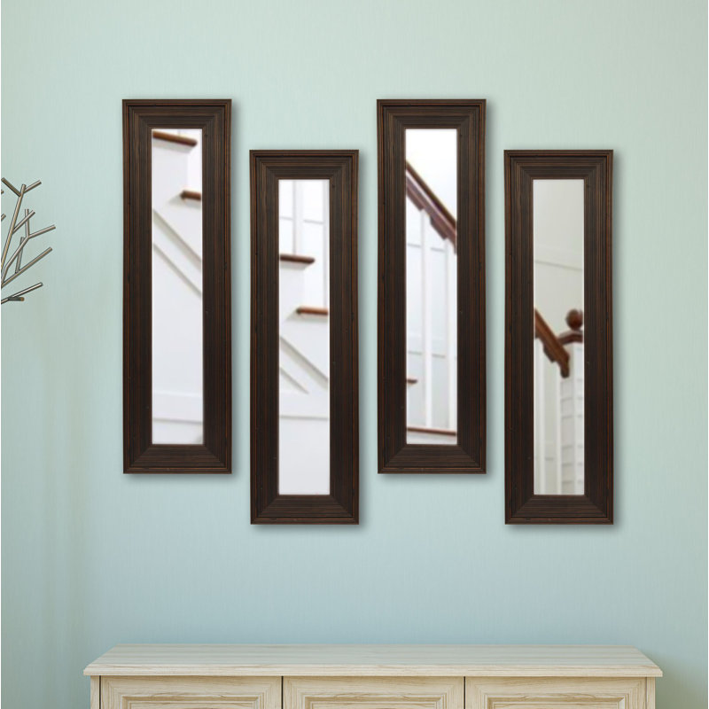 Ensemble de miroirs 4 pièces Kincannon, H 32,75 po x l 11,75 po
