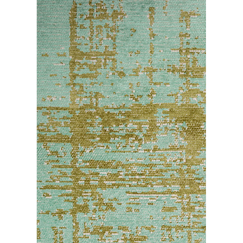 Daryia Abstract Hand Loom Indoor / Outdoor Area Rug, Rectangle 5'3" x 7'7"
