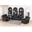 Ensemble de salon inclinable manuel 3 pièces avec porte-gobelets-1027008049
