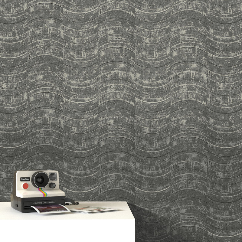 Rouleau de papier peint patiné L 33 pi x l 21 po Jamin, Gris foncé