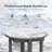 All-Weather HDPE Patio End Table, Easy Maintenance Small Outdoor Table, Fade-Resistant Side Table for Backyard, Pool, Porch -2082406928