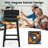 24.5" Counter Height Bar Stools Set of 4 w/ Footrest Solid Rubber Wood Legs-5328761-5328763