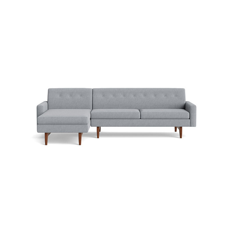 Tyler Chaise Sectional, Performance Weave - Zinc, Left Hand Facing