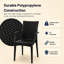 Fauteuil de patio empilable sans assemblage Mace - Chaise de salle à manger moderne en tissu toutes saisons imperméable et robuste-124128378-30181371