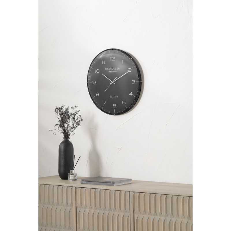 Wall Clock, Black/Silver