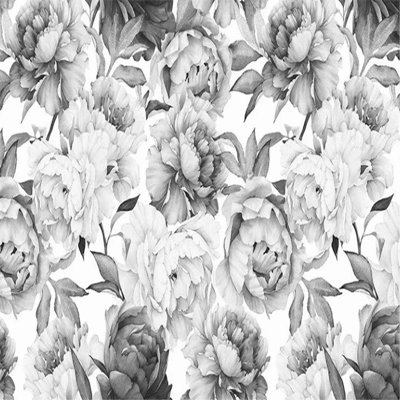 Charcoal Bloom Elegance