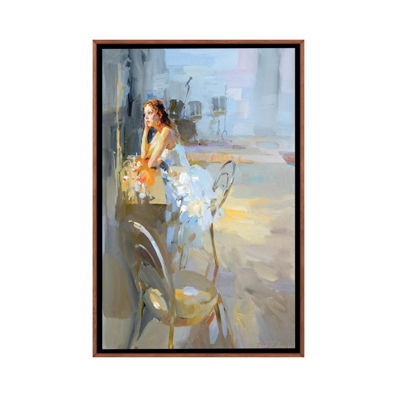 In Front Of The Mirrow by Igor Zhuk - Floater Frame Painting on Canvas