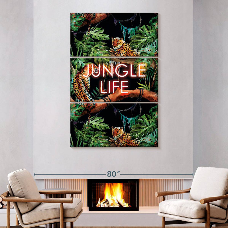 Alvord Jungle Life, typographie, H 74 po x l 48 po