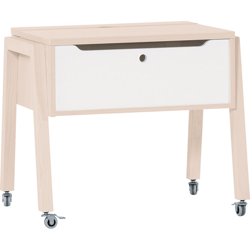 Robena Side Table with Storage, White