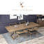 Bureau rectangulaire en bois massif brun clair-2109665880