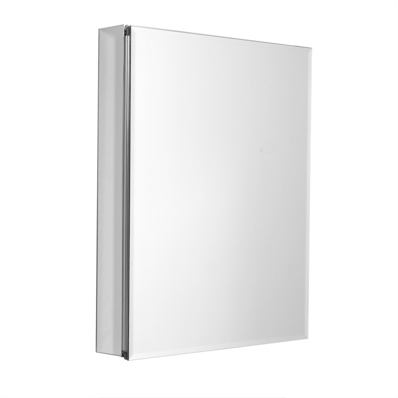 Designer Series Recessed or Surface Mount Frameless Medicine Cabinet with 3 Adjustable Shelves, 24"