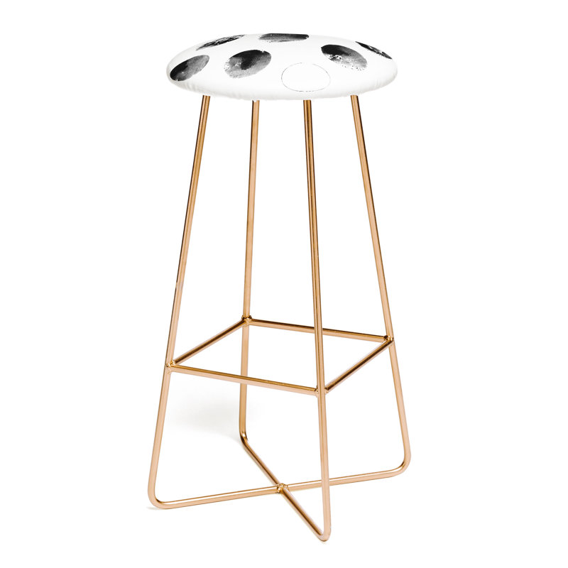 Tabouret de comptoir 25 po Ninola, Blanc / noir