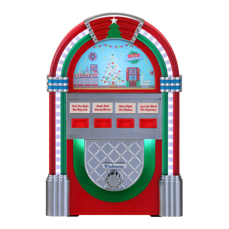Juke-box rétro 9 po, Rouge / vert / rouge
