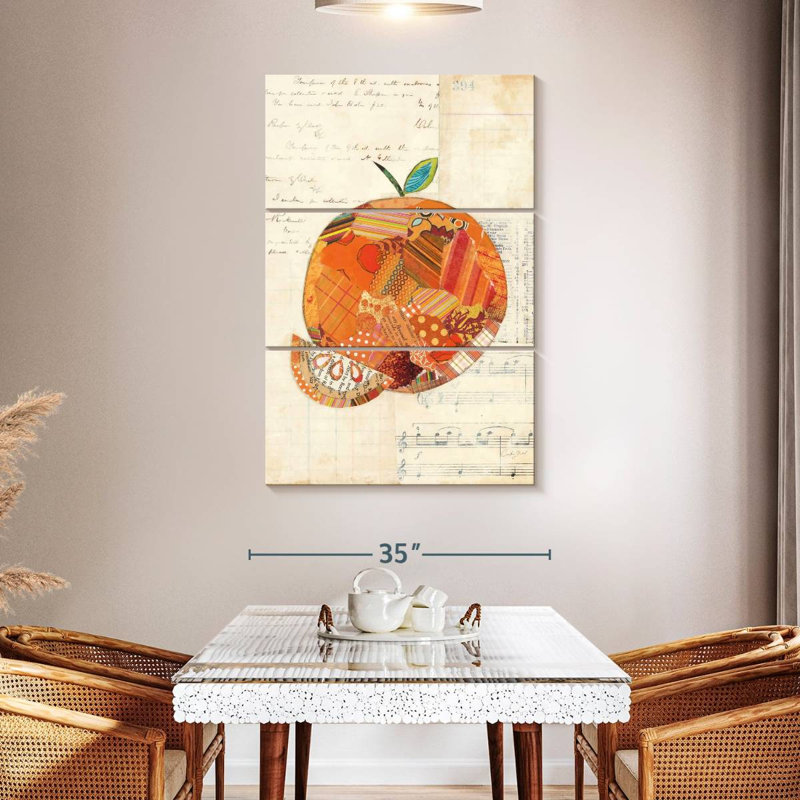 Yarlin Orange Patterns, 50" H x 32" W