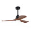 Ventilateur de plafond noir moderne 42 pouces avec lumière 3 pales ABS Moteur à courant continu réversible à télécommande avec DEL à intensité variable-128776947