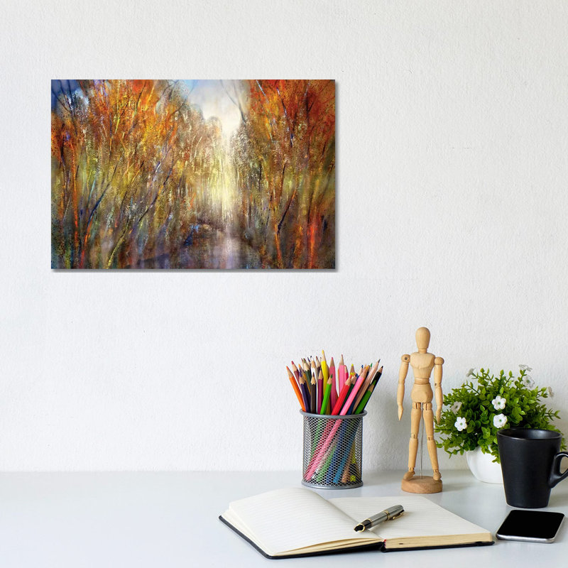 The Summer Was Great by Annette Schmucker - Painting on Canvas, Wrapped Canvas, 20.32 cm H x 30.48 cm W