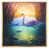 Toile avec cadre flottant or