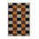 Machine Washable Checkered Brown Area Rug