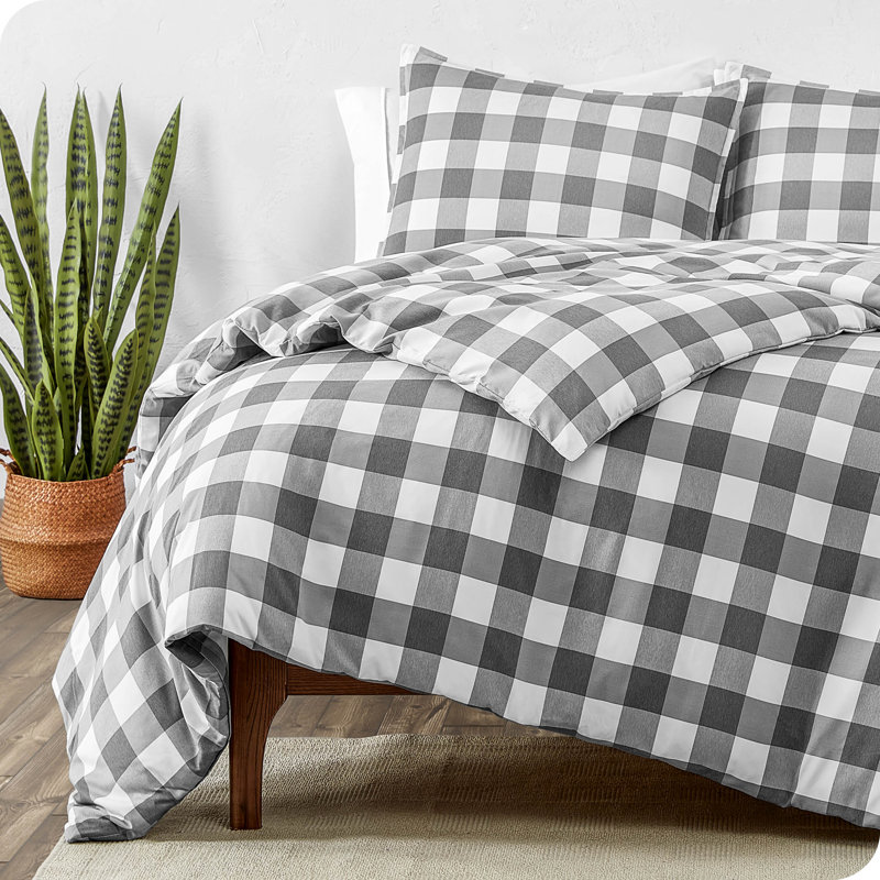 Housse de couette chinée Bare Home - Collection Super Soft - Literie légère et texturée