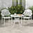 Lark Manor™ 2 Pcs Patio Cast Aluminum Armrest Chairs Dining Stackable Outdoor White