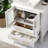 30" White Modern Single Bathroom Vanity With Ceramic Sink