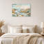 Paysage de canyon turquoise et orange avec oiseau, tableau sur toile-1009223603