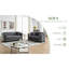 Ensemble de canapés en velours gris moderne, style Chesterfield 6 places, salon familial