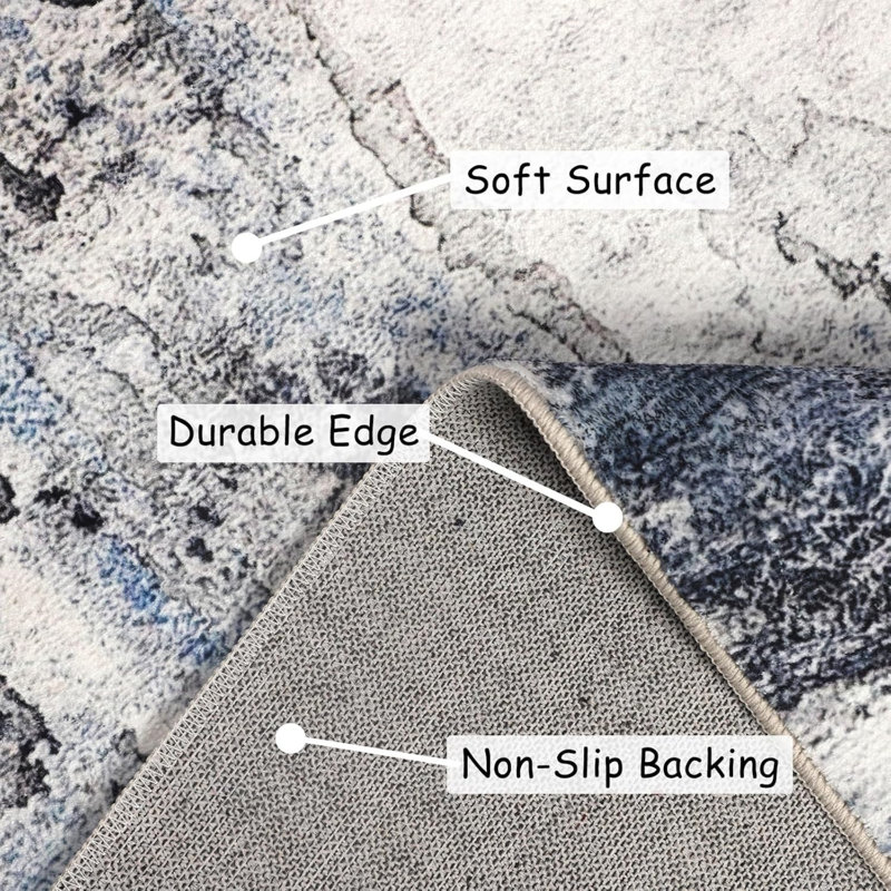 Abstract Faux Fur 120cm X 180cm Area Rug