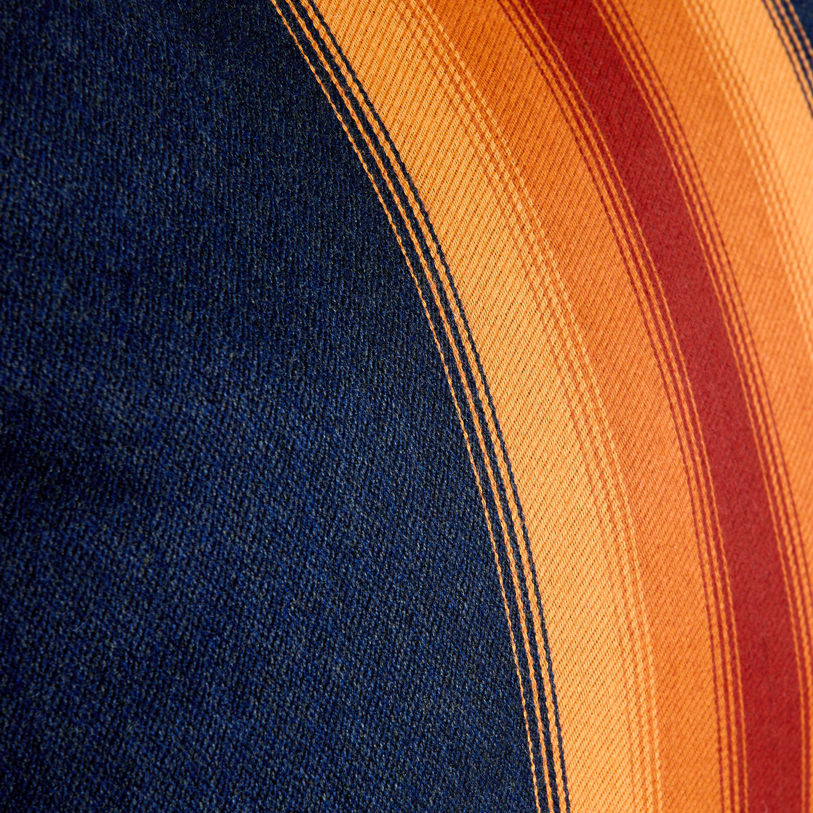 Reversible Throw Pillow, Navy/Orange