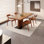 Solid wood ash dining table set