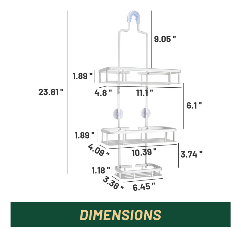 Serviteur de douche triple en aluminium