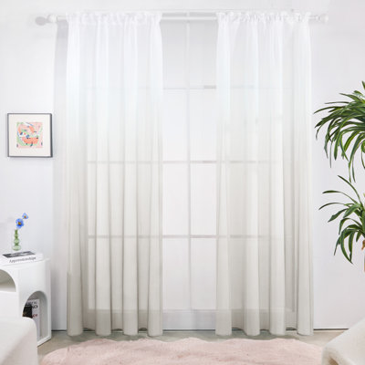 Paire de rideaux transparents Zhejno