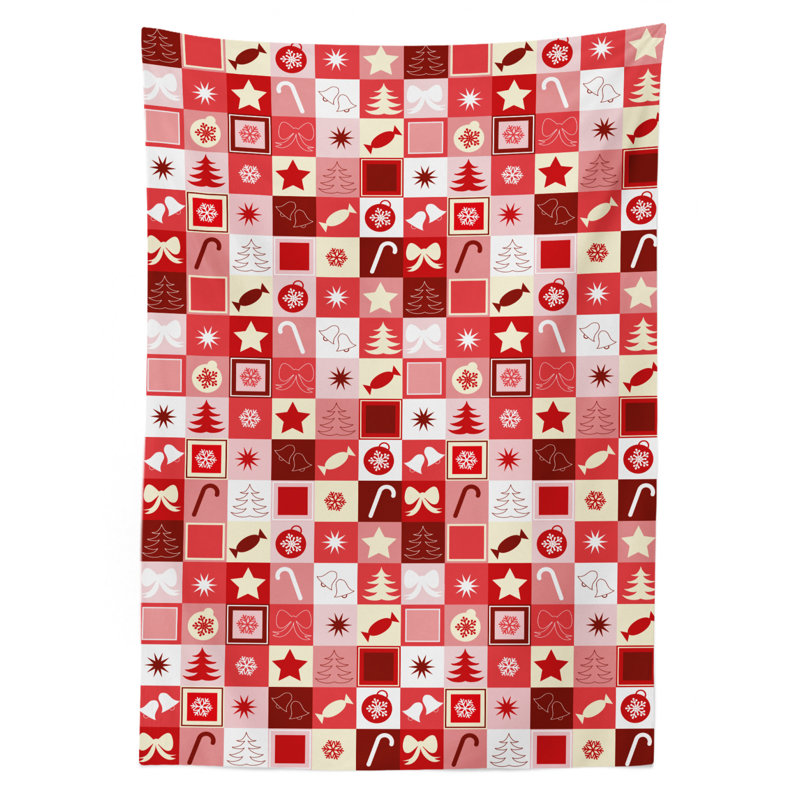 Geometric Christmas Tablecloth, 90" x 60"