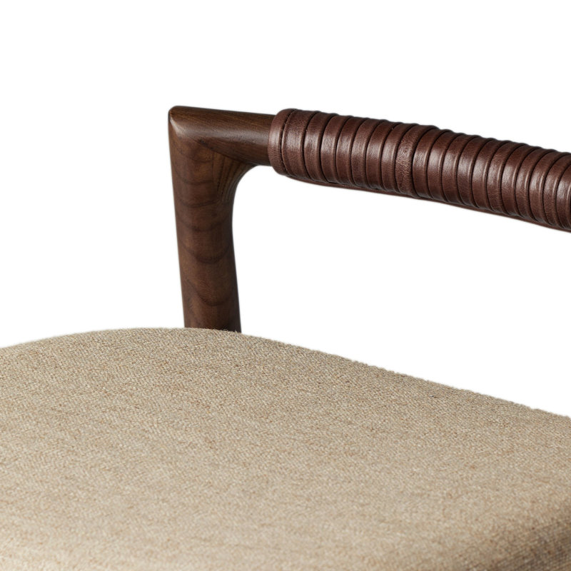 Baden Stool, Alcala Wheat/Polyester Blend, Sienna Brown, Counter Stool (26" Seat Height)
