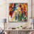 Impression argent sur toile encadrée