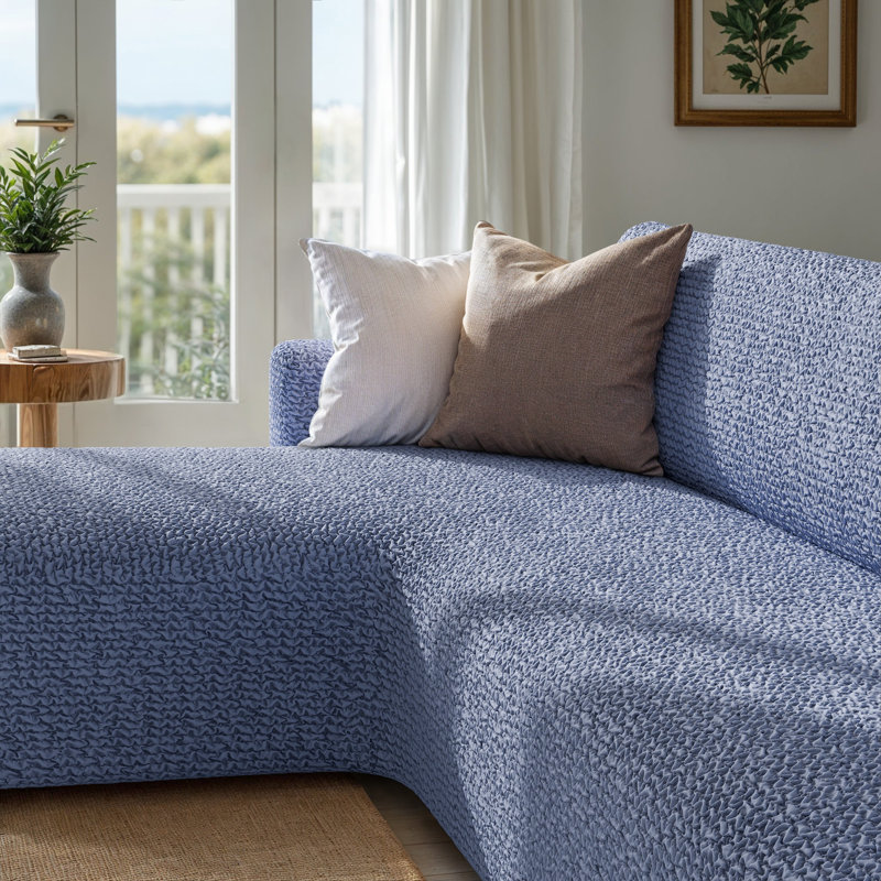 Housse extensible et lavable pour canapé d'angle avec méridienne, idéale pour les animaux de compagnie - Protection des meubles