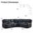 3-Piece Breathable Leather Power Reclining Sectional, Home Theater Couch With Storage, Cup Holder & LED-972976350