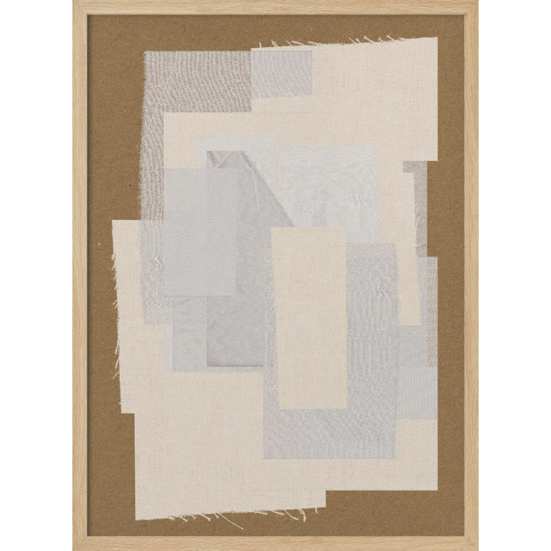 Abstract " Collage No.6" Framed Print Wall Art, 10" H x 8" W 