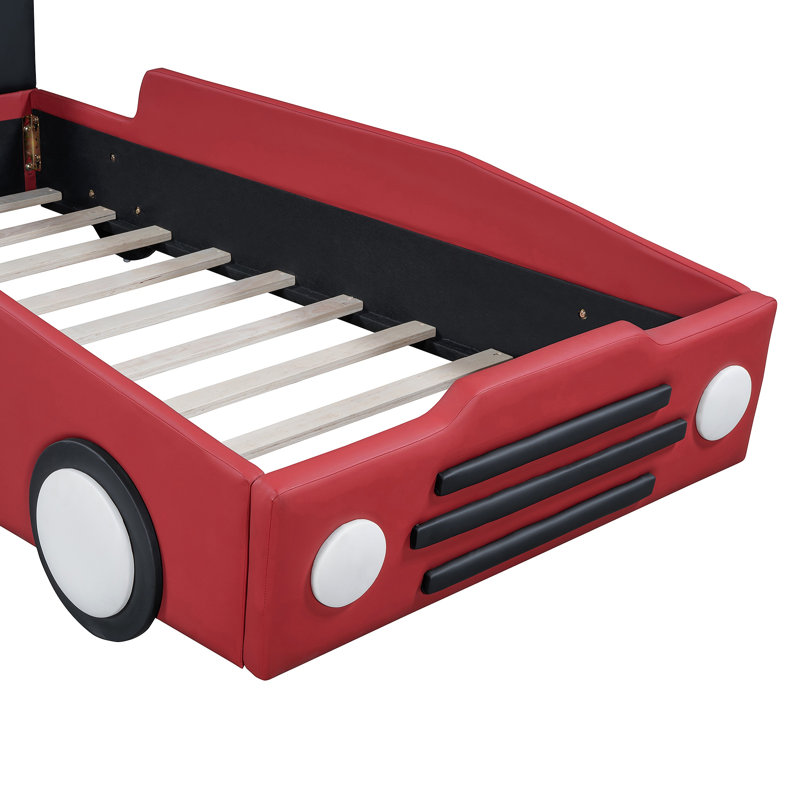 Lit plateforme avec roulettes Race, Rouge