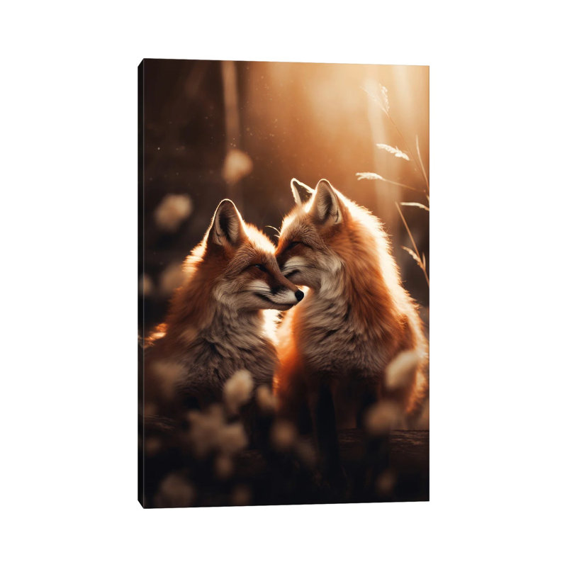 Aimer les renards - impression d'art mural